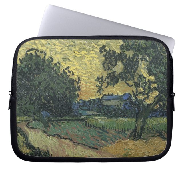 Housse Pour Ordinateur Portable Paysage de Van Gogh à Twilight (Devant)
