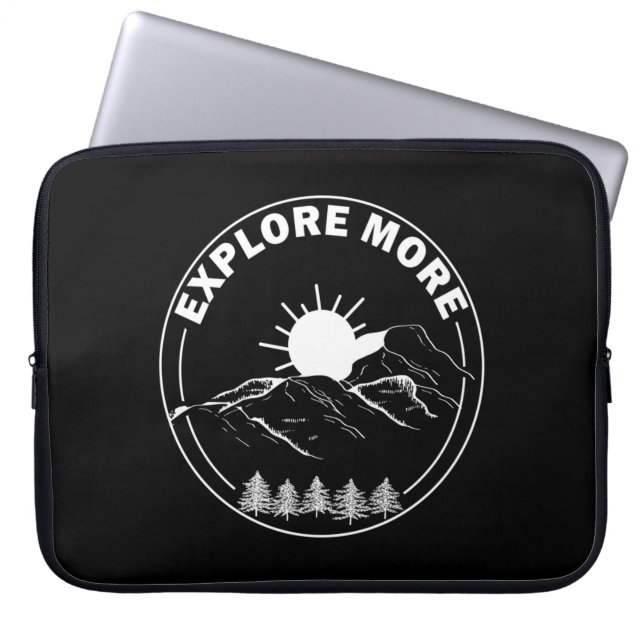 Housse Pour Ordinateur Portable Paysage forestier minimal des pins (Devant)