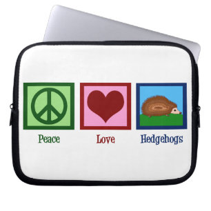 Housse Pour Ordinateur Portable Peace Love Hedgehogs