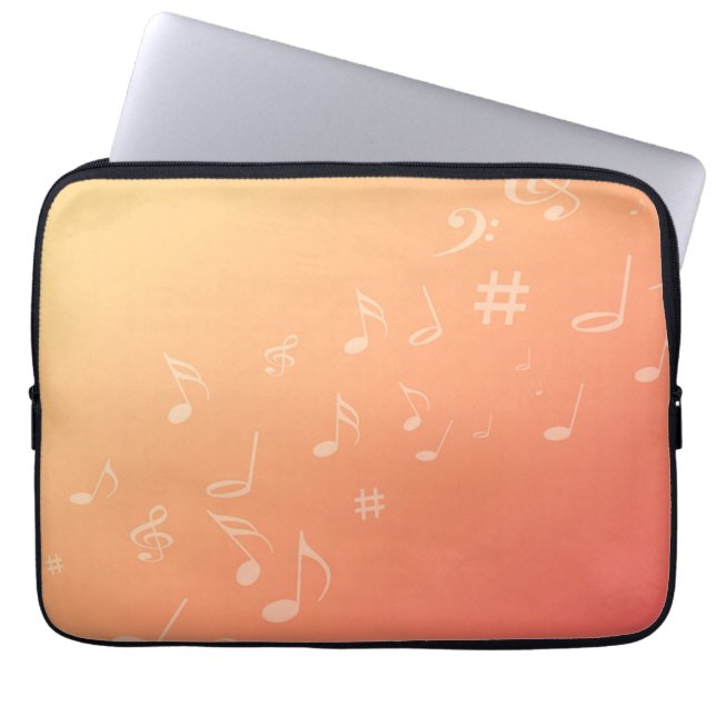 Housse Pour Ordinateur Portable Peach Music (Devant)