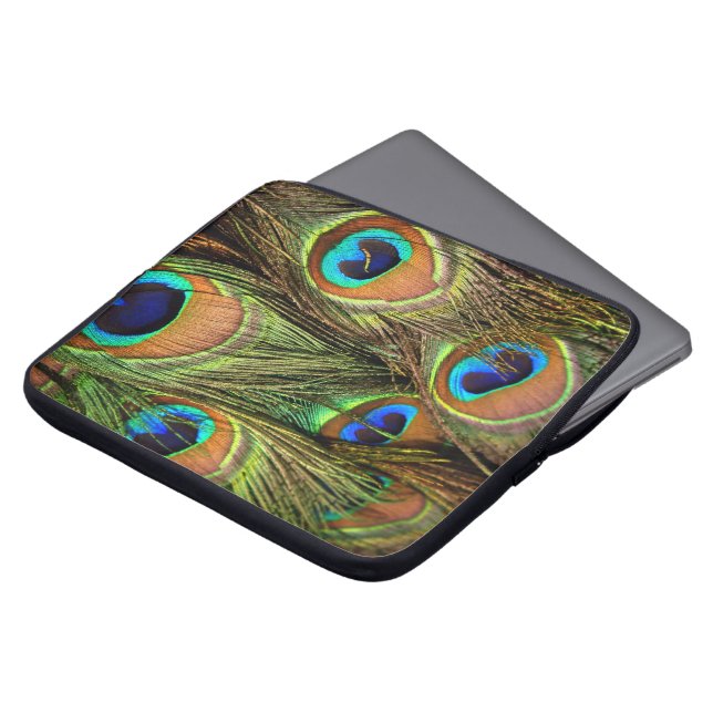 Housse Pour Ordinateur Portable Peacock Feathers Portable (Devant haut)