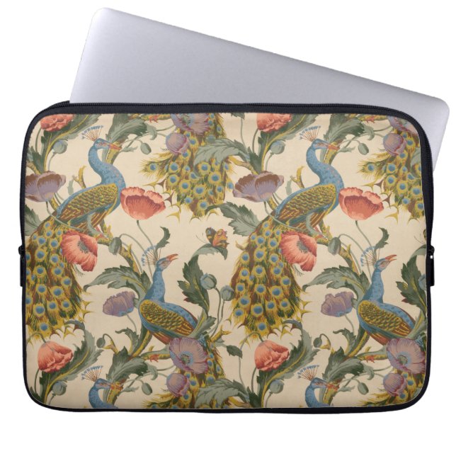 Housse Pour Ordinateur Portable Peacock Motif vintage Art coloré (Devant)