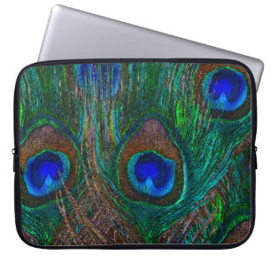 Housse Pour Ordinateur Portable Peacock Oeil Bleu Plumes Décor Design