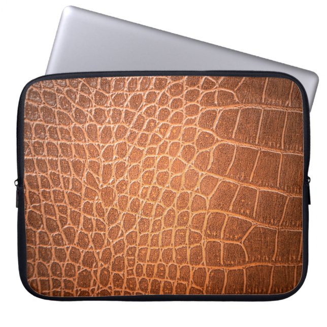 Housse Pour Ordinateur Portable peau Brown texture cuir fond, abstraite (Devant)