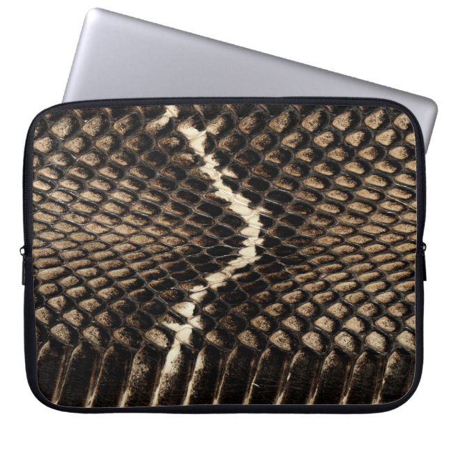 Housse Pour Ordinateur Portable Peau de serpent Faux Cobra (Devant)