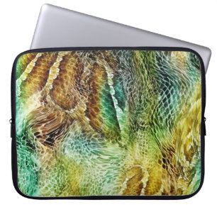 Housse Pour Ordinateur Portable Peau de serpent : Texture Arrière - plan exotique