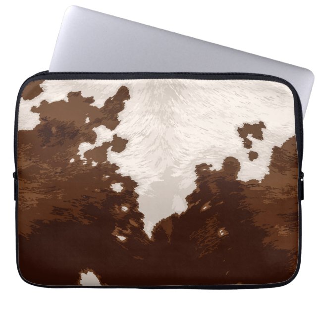 HOUSSE POUR ORDINATEUR PORTABLE PEAU DE VACHE (Devant)