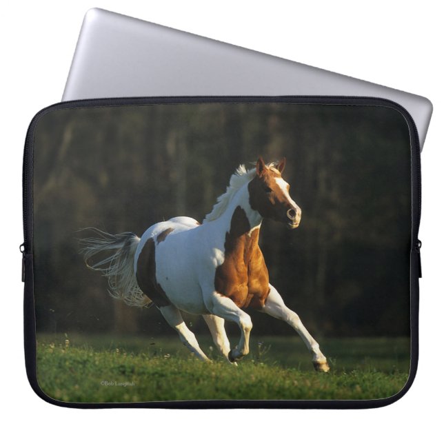 Housse Pour Ordinateur Portable Peignez le cheval fonctionnant rapidement (Devant)
