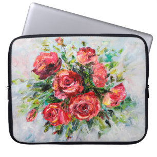 Housse Pour Ordinateur Portable  Peinture à l'huile abstraite de beau bouquet frai