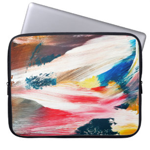 Housse Pour Ordinateur Portable Peinture à l'huile dessinée à la main. arrière - p