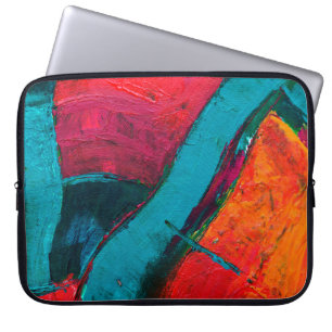 Housse Pour Ordinateur Portable Peinture à l'huile dessinée à la main. arrière - p