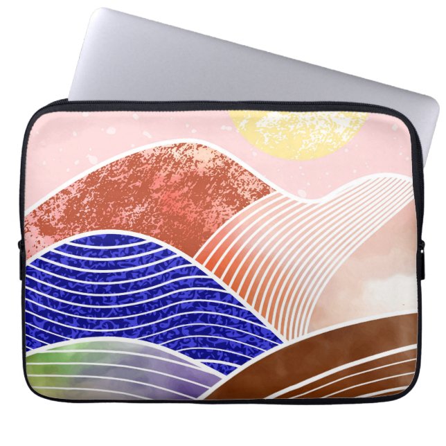 Housse Pour Ordinateur Portable Peinture Abstraite de montagne (Devant)