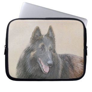 Housse Pour Ordinateur Portable Peinture belge Tervuren - Cute Original Chien Art