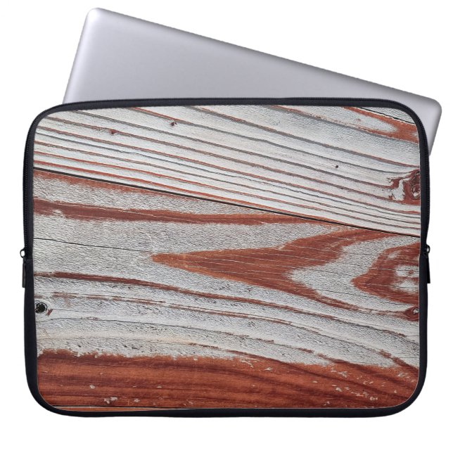 Housse Pour Ordinateur Portable Peinture Brown rouge sur bois (Devant)
