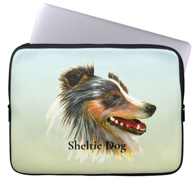 Housse Pour Ordinateur Portable Peinture d'aquarelle pour chien de garde (Devant)