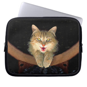 Housse Pour Ordinateur Portable Peinture de chat Mad - Cute Original Cat Art