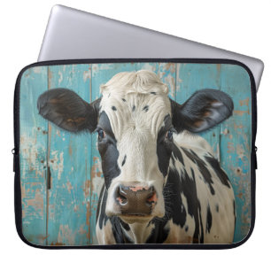 Housse Pour Ordinateur Portable Peinture de la ferme de vache laitière de mignonne