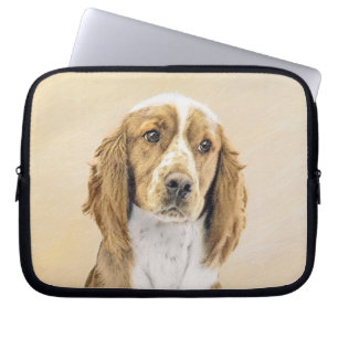 Housse Pour Ordinateur Portable Peinture d'espagnol Welsh Springer - Art original 