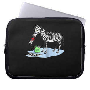 Housse Pour Ordinateur Portable Peinture   Drôle Cartoon Zebra Peinture