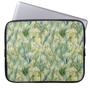 Housse Pour Ordinateur Portable Peinture florale Starry Night d'inspiration textur