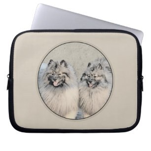 Housse Pour Ordinateur Portable Peinture Keeshond Brothers - Art Chien original