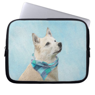 Housse Pour Ordinateur Portable Peinture norvégienne Buhund - jolie art original c