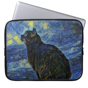 Housse Pour Ordinateur Portable Peinture numérique Chat Shambhala à Vincent Van Go