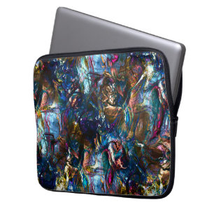 Housse Pour Ordinateur Portable Peintures lourdes collées se chevauchant dans un m