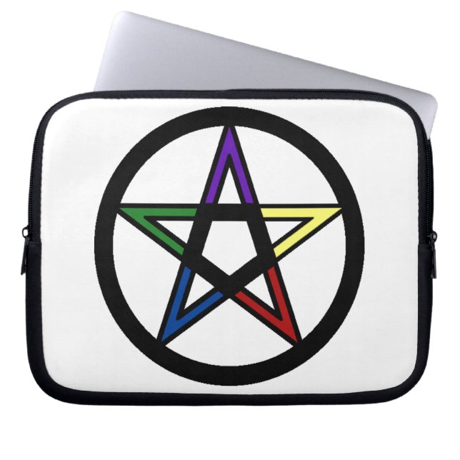 Housse Pour Ordinateur Portable Pentacle élémentaire (Devant)