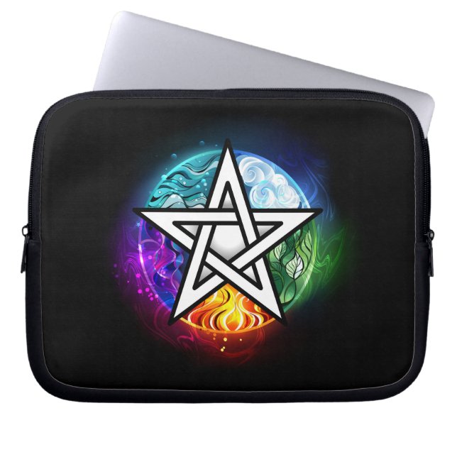 Housse Pour Ordinateur Portable pentagramme du Wiccan (Devant)