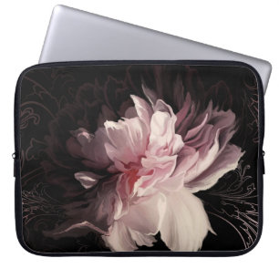Housse Pour Ordinateur Portable Peony Dark Wall : Peony Flower Design