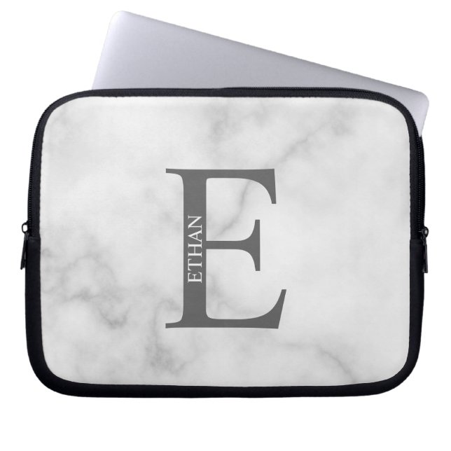 Housse Pour Ordinateur Portable Personalized Monogram and Name Laptop Sleeve (Devant)
