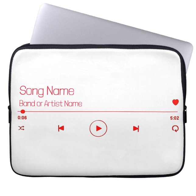 Housse Pour Ordinateur Portable Personnalisable votre musique préférée (Devant)