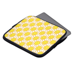 Housse Pour Ordinateur Portable Personnalisé Yellow Happy Face Motif soleil