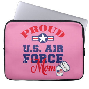 Housse Pour Ordinateur Portable Personnaliser Chien Tag U.S Air Force Maman