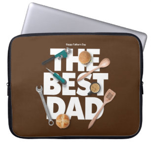 Housse Pour Ordinateur Portable Personnaliser la Fête des pères heureuse Le meil