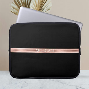 Housse Pour Ordinateur Portable Personnaliser le nom, les initiales, les bandes d'