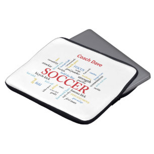 Housse Pour Ordinateur Portable Personnalisez, Entraîneur de Football Merci en Mot
