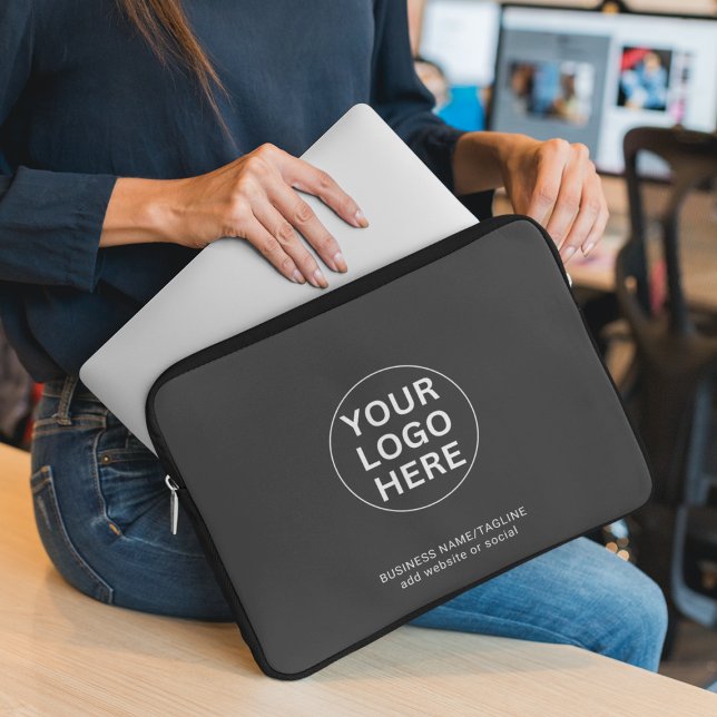 Housse Pour Ordinateur Portable Personnalisez votre logo professionnel Nettoyer gr (Créateur téléchargé)