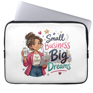 Housse Pour Ordinateur Portable Petite Entreprise Grands Rêves Entrepreneuriale Fi