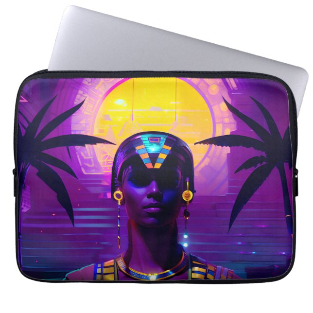 Housse Pour Ordinateur Portable Pharaon Synthwave (Devant)