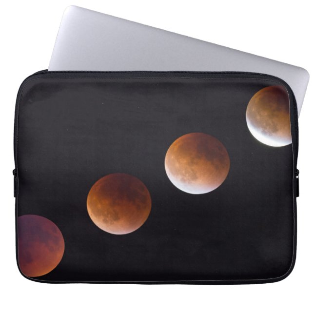 Housse Pour Ordinateur Portable Phases de l'éclipse lunaire totale | Seattle (Devant)