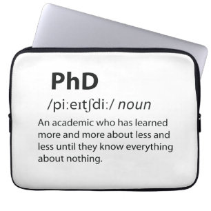 Housse Pour Ordinateur Portable PhD Drôle Dictionnaire Définition