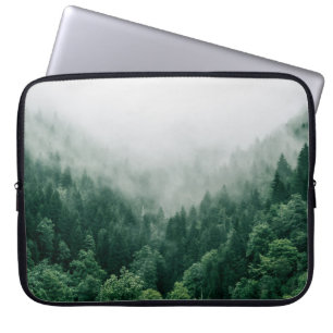 HOUSSE POUR ORDINATEUR PORTABLE PHOTO AÉRIENNE D'ARBRES VERTS
