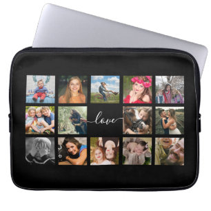 Housse Pour Ordinateur Portable Photo Collage Love Script