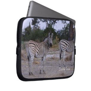Housse Pour Ordinateur Portable Photo des Zebra Twins Double Take