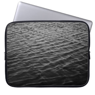 Housse Pour Ordinateur Portable Photo en niveaux de gris de la mer