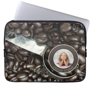 Housse Pour Ordinateur Portable Photo personnalisée Haricots de café grillés Scoop
