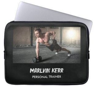 Housse Pour Ordinateur Portable Photo personnalisée salle de sport gris d'affaires
