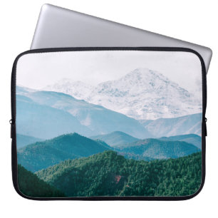 HOUSSE POUR ORDINATEUR PORTABLE PHOTOGRAPHIE AÉRIENNE DE LA MONTAGNE ET DE L'ARBRE